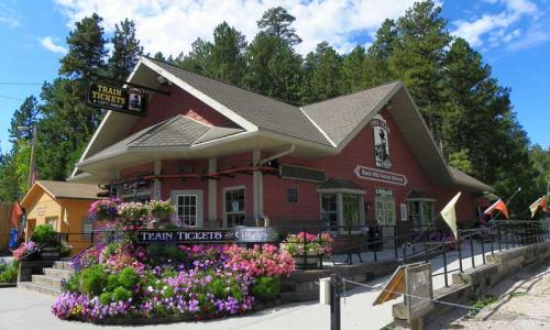 Railroad Depot in downtown Keystone