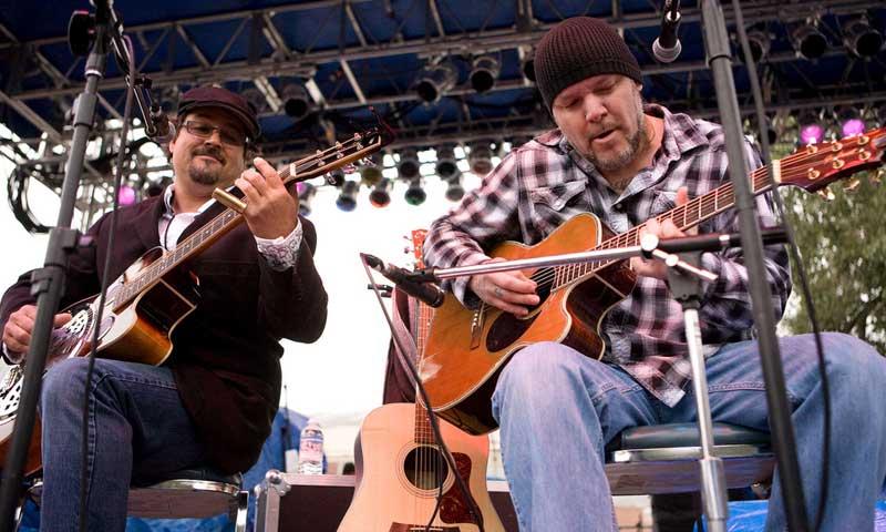 Musicians playing at the Deadwood Jam in the Black Hills