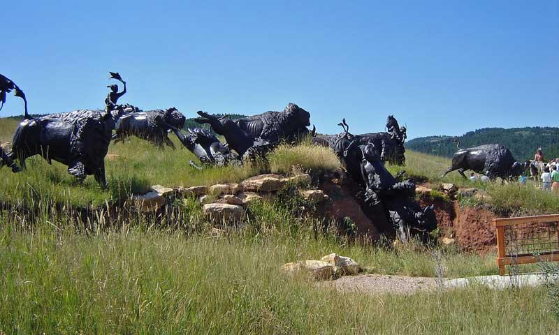Sculptures at Tatanka - Story of the Bison in the Black Hills